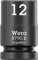Wera 05005503001 8790 B Douilles Impaktor à emmanchement 3/8, 12 x 30 mm