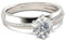 Jeulia Rundschliff-Damenring aus 925er-Sterlingsilber, einfache Verlobung, Jahrestag, Versprechen, Bandringe mit Schmuckschatulle für Jahrestag, Weihnachten Valentinstag (Silber, 54(17.3))
