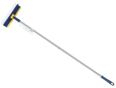Colcolo Brosse à récurer pour Sol, Brosse de Nettoyage à Poils rigides, Brosse à récurer avec Manche Long pour terrasse, Cuisine, Maison, carrelage de, Bleu foncé