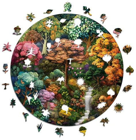 Iconic Puzzles - Mystical Source, Fantasy, 100% sustainable wooden puzzle, Gifts for Children and Adults, size S, 200 Pieces