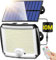 Focos Led Exterior Solares,【318LED/10M/5Modos】Luz Solar Exterior Jardin, 2200mAh 8-12 Horas de Uso IP65 Luz Solar Luces Solares Jardin, Solar Lights Outdoor Foco Solar Lampara Solar luces Solares