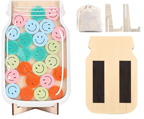 Magnetisches Belohnungsglas mit Smiley-Gesicht, Anreizglas für Klassenzimmer, Anreizglas für Kinder, positives Verhalten, Belohnung, Klassenzimmermanagement