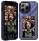Viyivwine Smart Ink Screen Phone Case DIY Display Imaging,Anti-Drop TPU Rubber DIY Ink Phone Case,NFC Ink Phone Case with Picture Screen,E-Ink Phone Case Compatible with iPhone 14 Pro (Blue)