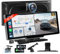 TECXERLLON 10,3 Pantalla inalámbrica Carplay de Pulgadas para Coche con 4K Dash CAM y 1080P Backup Camera, Receptor de Audio portátil para Coche con Carplay y Android Car