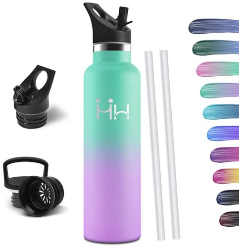 HoneyHolly Borraccia Termica 1 Litro, Senza BPA, Borraccia Termica, Sottovuoto a Doppia Parete, Bottiglia Termica, 18/8 Acciaio Inox, Borracce Termiche, Borraccia per Palestra, Sport, Bici