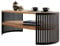 Mirjan24 Couchtisch mit Ablage Fahugin I, Ovale Form, Beine aus Metall, Kaffeetisch, Wohnzimmertische, Beistelltisch, Sofatisch, Teetisch (Eiche Craft Gold, Schwarz)