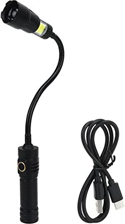 QANYEGN Lampe de travail flexible magnétique, lampes de poche tactiques, lampe de poche de travail pour la randonnée, la réparation et le camping