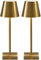 NEWSEE 2 Pack Rechargeable Cordless Table Lamp, Portable LED Desk Light Touch Lamp with 3-Color Dimming, 4000mAh Battery Operated, Waterproof Suitable for Outdoor, Garden, Restaurant, Camping (Gold)