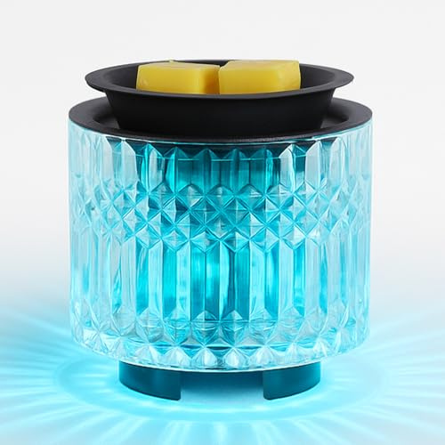 Toleker Electric Wax Melt Warmer PTC Heating with 7 Colors LED Changing Light Scented Wax Warmer Fragrance for Office Home Gifts & Decor (Tall)