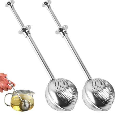 2 coladores de té de acero inoxidable, infusor de té para colador de té suelto, colador de té, pinzas de té, bolsas de té para huevos de té sueltos, colador de té para taza