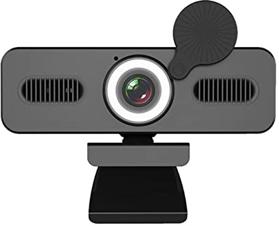 Webcam Webcam with Microphone 1080P Web Camera with Ring Light & Privacy Cover Plug and Play Computer Web Camera for PC Desktop Laptop