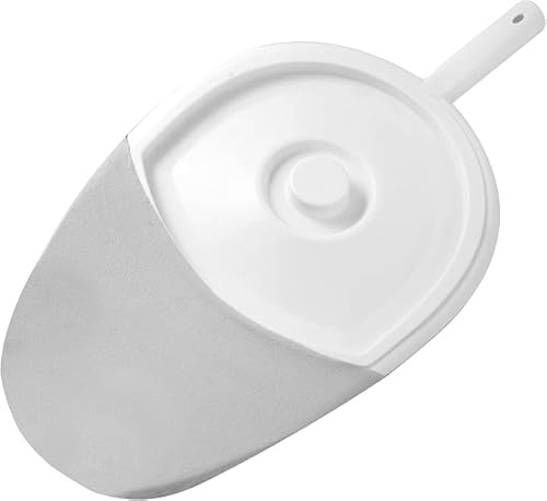 FAMJOALE Plastic Bedpan with Lid and Handle Portable Bed Pan for Bedridden Elderly Patients Pregnant Women Home Hospital Care