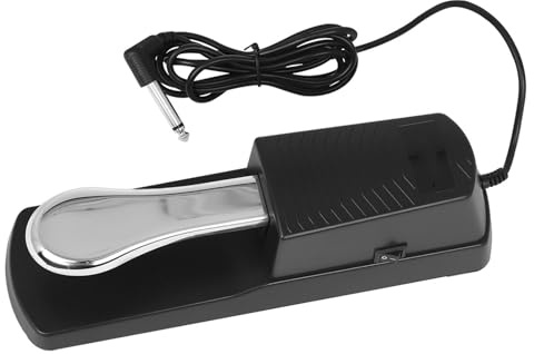 Jeffergarden Sustain-Pedal für Elektronische Keyboards, Metall-Fußpedal mit Einstellbarer Spannung und Rutschfestem Design, Universelle Kompatibilität für Klavier-Orgel-Synthesizer-Musiker-Anfänger