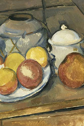 Art Journal: Paul Cézanne - Straw-Trimmed Vase, Sugar Bowl and Apples - Art Cover College Ruled Notebook | 110 Pages