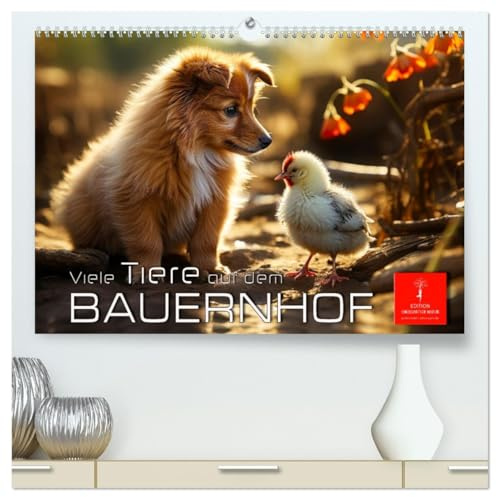 Viele Tiere auf dem Bauernhof (hochwertiger Premium Wandkalender 2026 DIN A2 quer), Kunstdruck in Hochglanz: Eine Menagerie mit wunderbaren Tieren, nützlich aber auch zum Liebhaben. (CALVENDO Tiere)