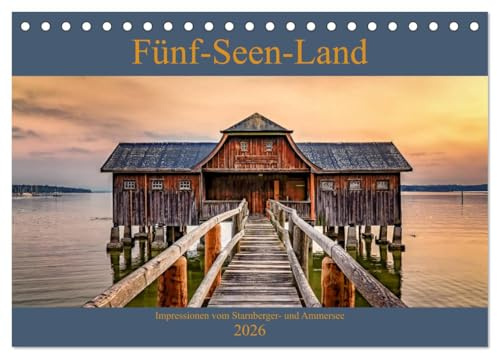 Fünf-Seen-Land (Tischkalender 2026 DIN A5 quer), CALVENDO Monatskalender: Impressionen vom Starnberger- und Ammersee (CALVENDO Natur)