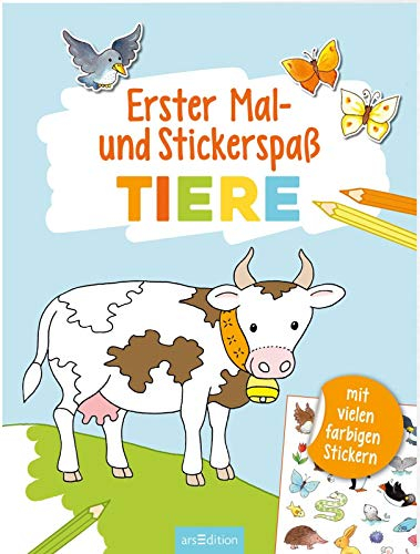 Erster Mal- und Stickerspaß Tiere: Stickerbuch