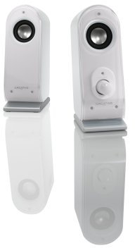Creative Labs I-Trigue 200 Stereo Speakers, tragbare Lautsprecher, 2.0, 2 W, 110 – 20000 Hz, Weiß