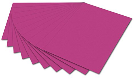 folia 6121 - Fotokarton Eosin, 50 x 70 cm, 300 g/qm, 10 Bogen - zum Basteln und kreativen Gestalten von Karten, Fensterbildern und für Scrapbooking