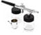 Wiltec Kit Pistolet aérographe professionnel Modèle 128 – Action double DA – avec Buse 0,35 mm – Godets 5/22 ml – Tatouage, bronzage, maquillage, modélisme airbrush