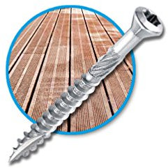Diamwood - Seau de 400 vis terrasse INOX A2, tête réduite crantée, TX25, D. 5 x 70 mm + embout offert - 98000507402 - Diamwood
