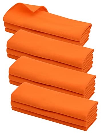 Daloual 12x Geschirrtuch aus 100% Baumwolle, Küchentuch 70x50cm, Putztuch Poliertuch Farbe: orange