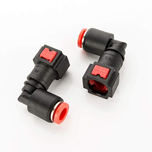 LST 2x Kraftstoffleitung Verbinder Schlauchkupplung Schnellverschluss 7.9x8mm Winkel