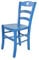 t m c s Tommychairs - Stuhl Cuore für Küche und Esszimmer, Robuste Struktur aus Buchenholz, in Anilinfarbe Blau lackiert und Sitzfläche aus Holz