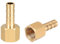 sourcing map Raccord Cannelé Laiton 6mm G1/8 Femelle Connecteur Adaptateur 2pcs