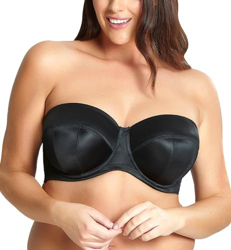 Sculptresse Womens Dana Strapless Bra Size 46G in Black 40% Polyester, 26% Cotton, 17% Polyamide 17% Elastane Padded Underwired