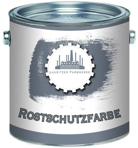 Metall und Holz lack Buntlack MATT 2in1 Schwarz RAL 9005 Schwarz Grundierung+Lack für Innen & Außen Decklack - besonders robust & schnelltrocknend - Lausitzer Farbwerke (2,5 L)