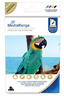 MediaRange 100x150mm Fotopapier-Karten, hochglänzend, 150g, 50 Blatt