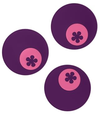 Kochblume Multiuntersetzer 3-TLG. | Glasuntersetzer | Anti-Rutsch-Effekt | Mit Auffangkante | Premium-Silikon & BPA frei| Hitzebeständig | Spülmaschinenfest | Farbe: lila