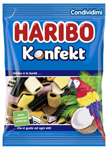 Haribo Konfekt, Caramelle Gommose, Gusto Liquirizia, Ideali Per Feste E Dolci Momenti Di Relax - 175gr