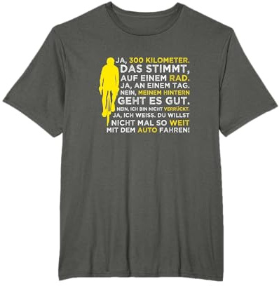 Rennrad Radfahrer Kilometer Spruch Radfahren Damen Herren T-Shirt