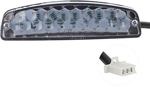 KIMISS - Luz de freno LED de borde de guardabarros trasero para motocicleta, luz de marcha de parada trasera de placa de matrícula, 12 V, 18, lámpara de señal de giro apta para 4 ruedas ATV Quad chino
