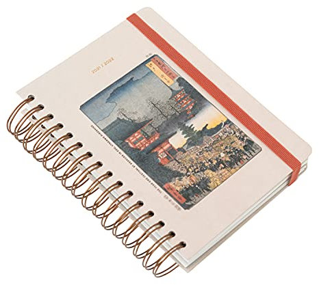 Kokonote Schulplaner 2021 2022 - Ringbuch Kalender A5 Japanische Kunst Terminplaner 2021/2022 - Terminkalender 2021 2022 Tagesplaner
