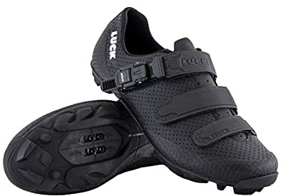 LUCK Unisex Cronos Fahrradschuhe für Mountainbikes, Schwarz, 43 EU
