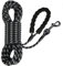 Reflektierend Schleppleine für Hunde, 5m/10m/20m Seil Hundeleine Trainingsleine Langes Ausbildungsleine für kleine, mittelgroße Hunde, Schwarz (Schwarz, 20m)