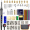Wood Burning Kit 77Pcs, 60W LCD Adjustable Temperature Soldering Pyrography Wood Burning Set Tool Pen and Accessories,Graphics, Soldering Irons,woodburning Embossing Carving…