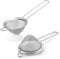 Cocktail Strainer, Herogo 2-Piece Stainless Steel Sieves, Conical Strainer with Handle, Metal Fine Mesh Sieve for Filtering Cocktails, Tea, Juice, Coffee, Flour, Sugar – 3.5 Inches