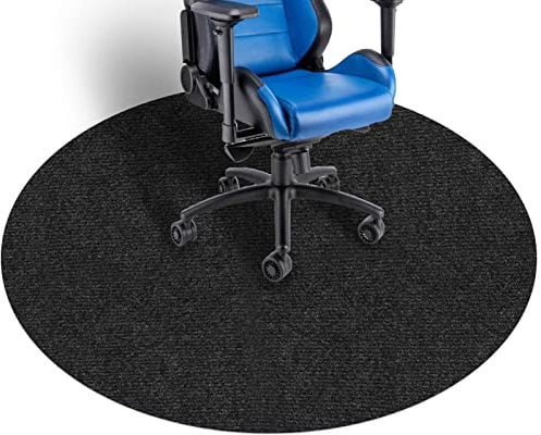 Chair Mat Office Chair Mat for Hard Floor, 120cm Round Gaming Chair Mat, Low Pile Desk Chair Mat, Multi-Purpose Hard Floor Protector for Home and Office Non Slip Anti-scratch Black