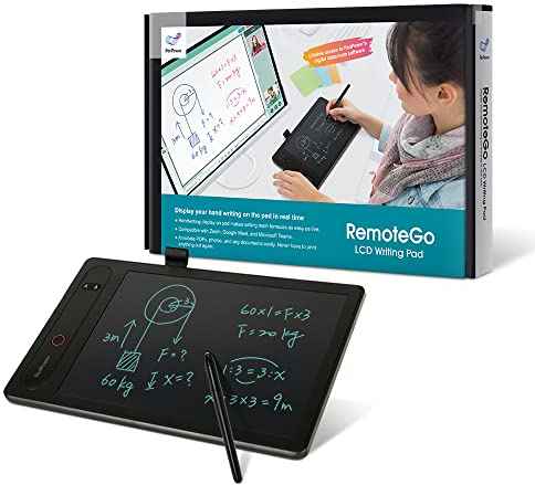 PenPower RemoteGo LCD Writing Pad | 2e génération | Écriture Visible | Logiciel 3 en 1 avec Tableau Blanc numérique, Annotation et Enregistrement d'écran