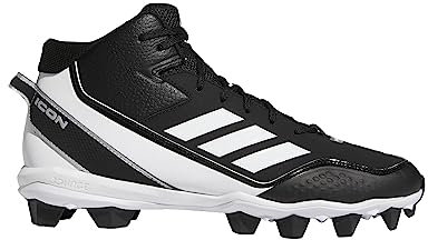 adidas Icon 7 Mid Cleats - Herren Baseball, Core Schwarz-Wei , 12 US