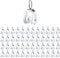 48 PCS Twin Wheeled Curtain Track Rollers Pulleys,Drapery Rail Sliding Glider (Stainless Steel)