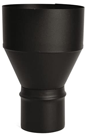 Reduzierstück für Pelletofen, Ø 150 F/80 m, Schwarz