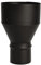 Reduzierstück für Pelletofen, Ø 150 F/80 m, Schwarz