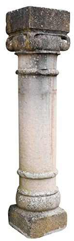 Biscottini Columna de piedra 170 x 35 cm | Columna portadora para decoración | Pilar columna portadora