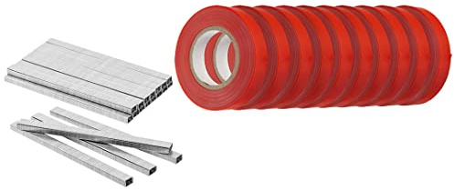 VERTO Set: Band 10 x 25 m und Heftklammern 10 000 Stück, Ergänzungsset | Für VERTO-Pflanzenaufziehgerät 15G455, Empfohlen, Für Gartenliebhaber, Effektive Stabilisierung von Stecklingen