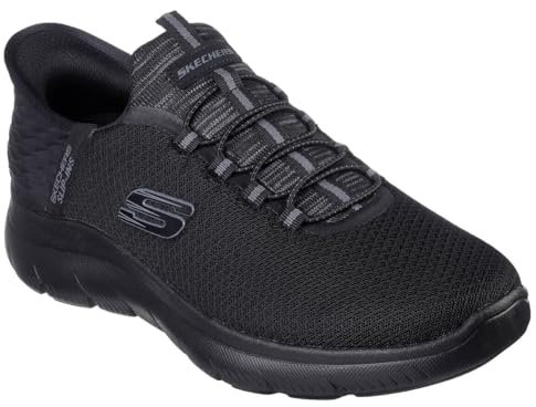 Skechers Summits High Range, Zapatillas Hombre, Black Mesh Trim Black 01, 41.5 EU